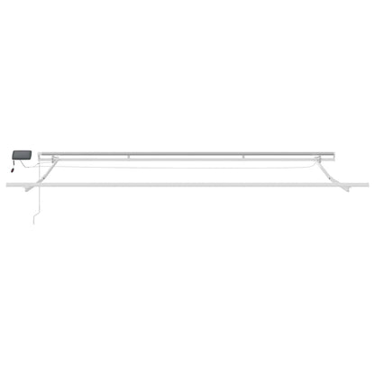 vidaXL Markise Manuell mit LED Braun 450x300 cm