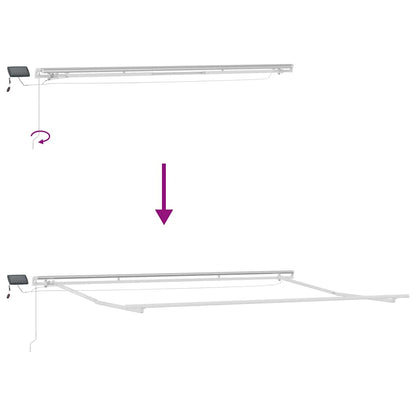 vidaXL Markise Manuell mit LED Braun 450x300 cm