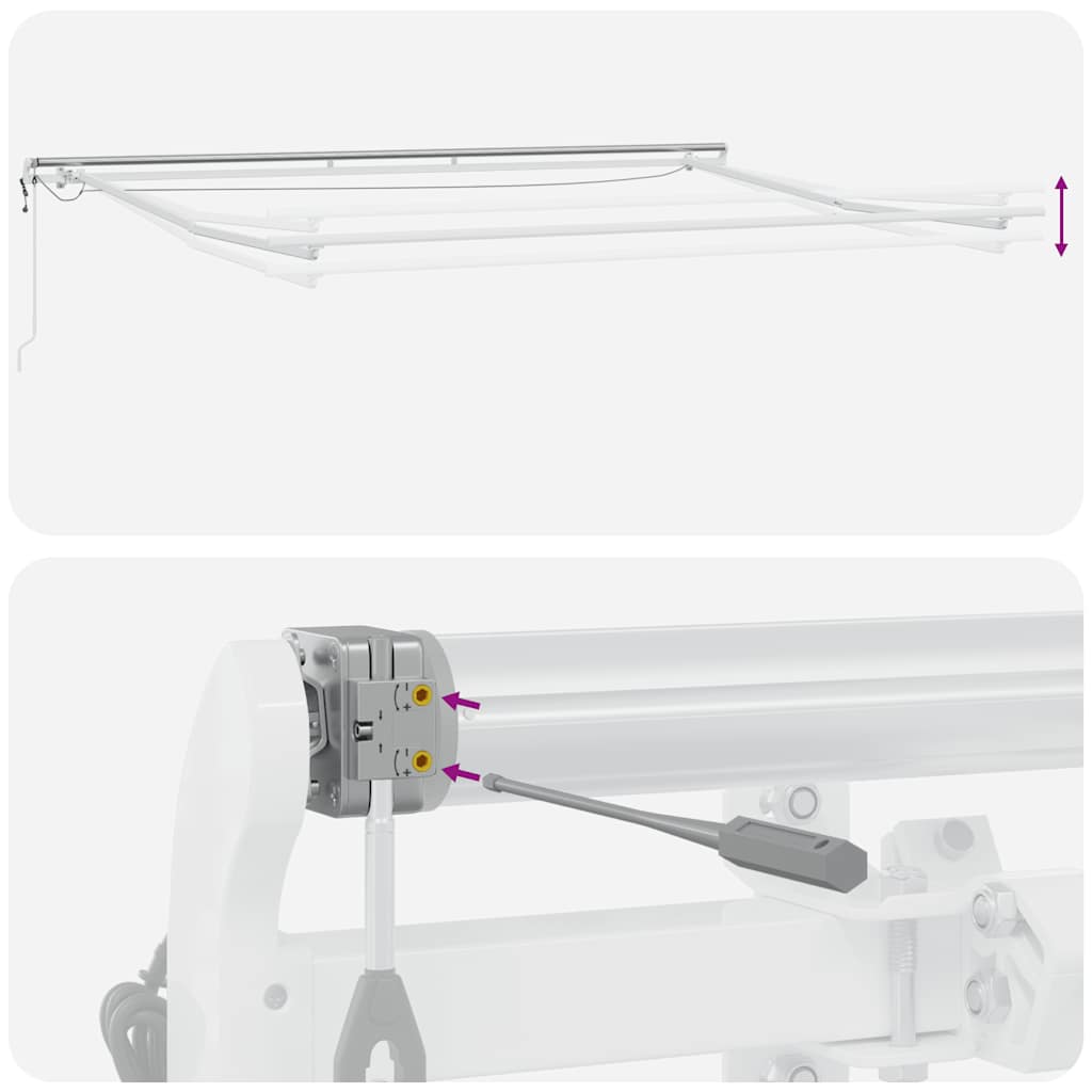 vidaXL Markise Automatisch mit LED Braun 450x300 cm