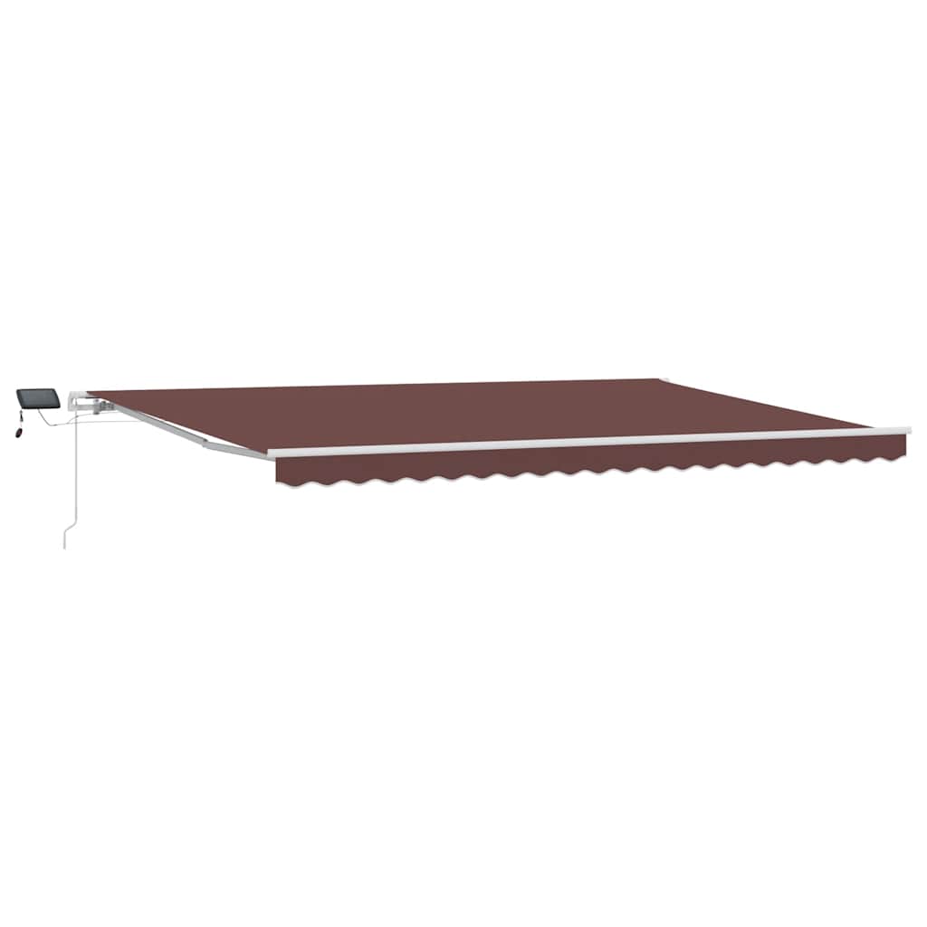 vidaXL Markise Manuell mit LED Braun 500x300 cm