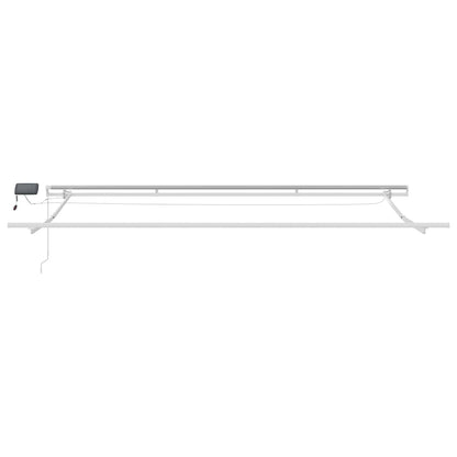 vidaXL Markise Manuell mit LED Braun 500x300 cm