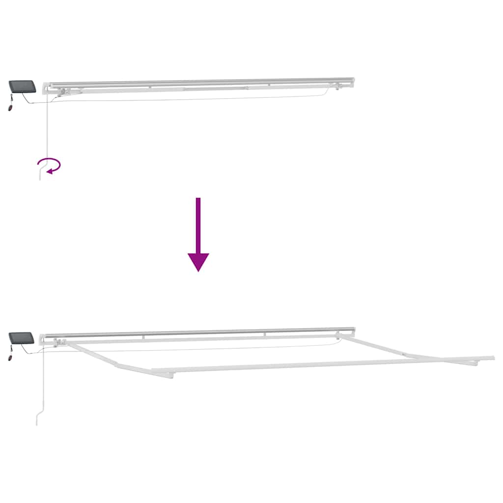 vidaXL Markise Manuell mit LED Braun 500x300 cm