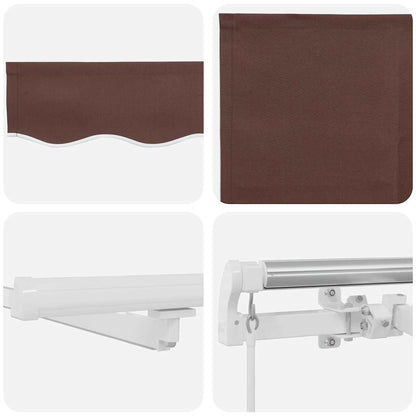vidaXL Markise Manuell mit LED Braun 500x300 cm