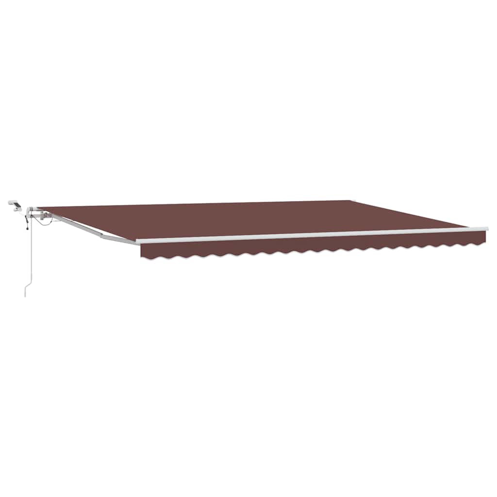 vidaXL Markise Automatisch mit LED Braun 500x300 cm