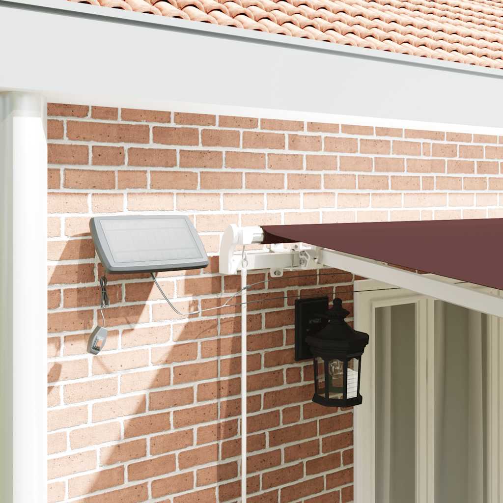 vidaXL Markise Manuell mit LED Braun 600x300 cm