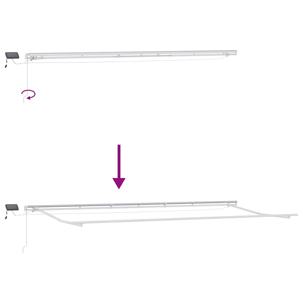 vidaXL Markise Manuell mit LED Braun 600x300 cm