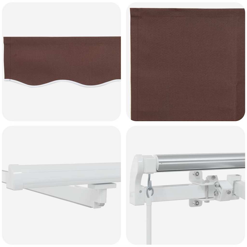 vidaXL Markise Manuell mit LED Braun 600x300 cm