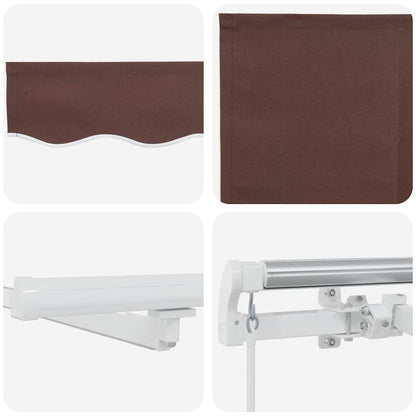 vidaXL Markise Manuell mit LED Braun 600x300 cm