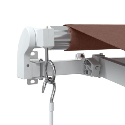 vidaXL Markise Manuell mit LED Braun 400x350 cm