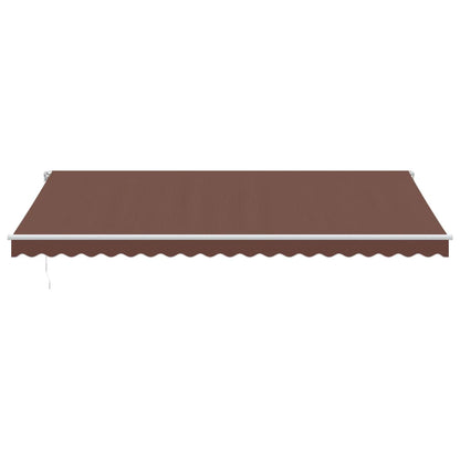 vidaXL Markise Manuell mit LED Braun 500x350 cm