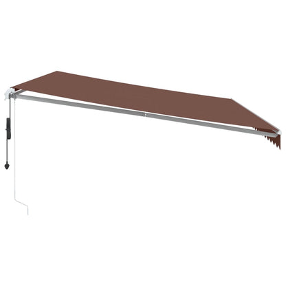 vidaXL Markise Automatisch mit LED Braun 500x350 cm