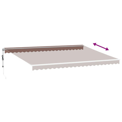 vidaXL Markise Automatisch mit LED Braun 500x350 cm