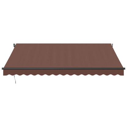 vidaXL Markise Automatisch mit LEDs Braun 400x350 cm