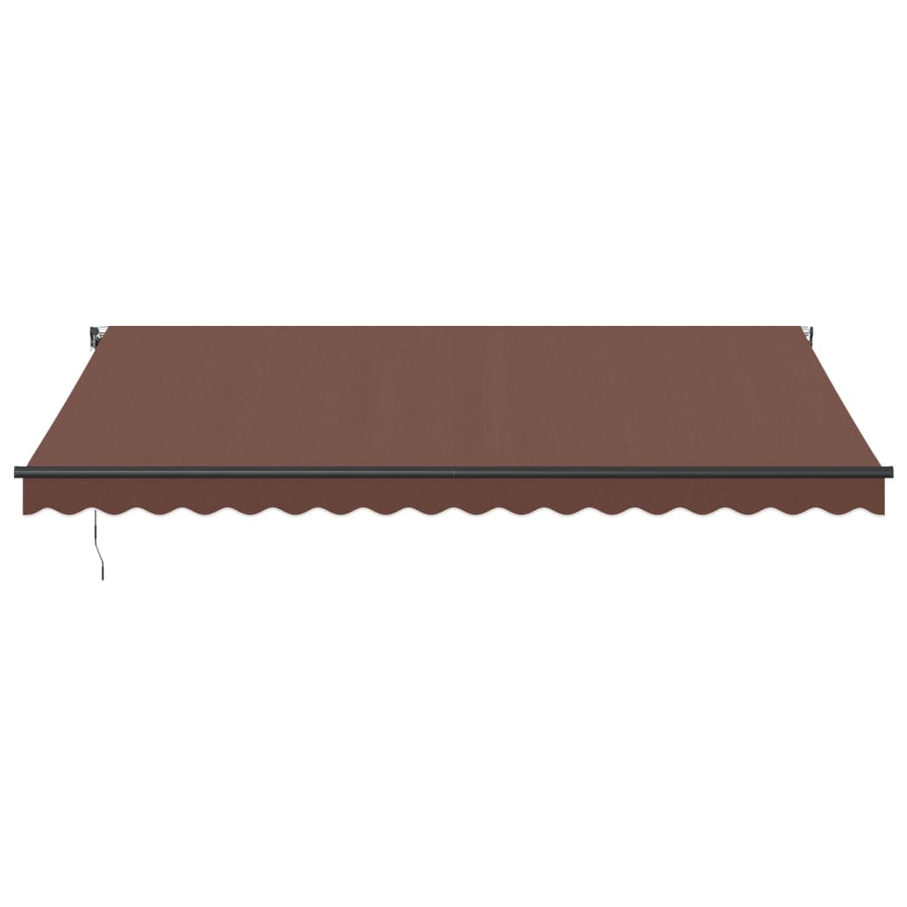 vidaXL Markise Automatisch mit LEDs Braun 450x350 cm