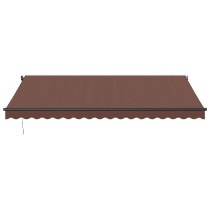 vidaXL Markise Automatisch mit LEDs Braun 450x350 cm