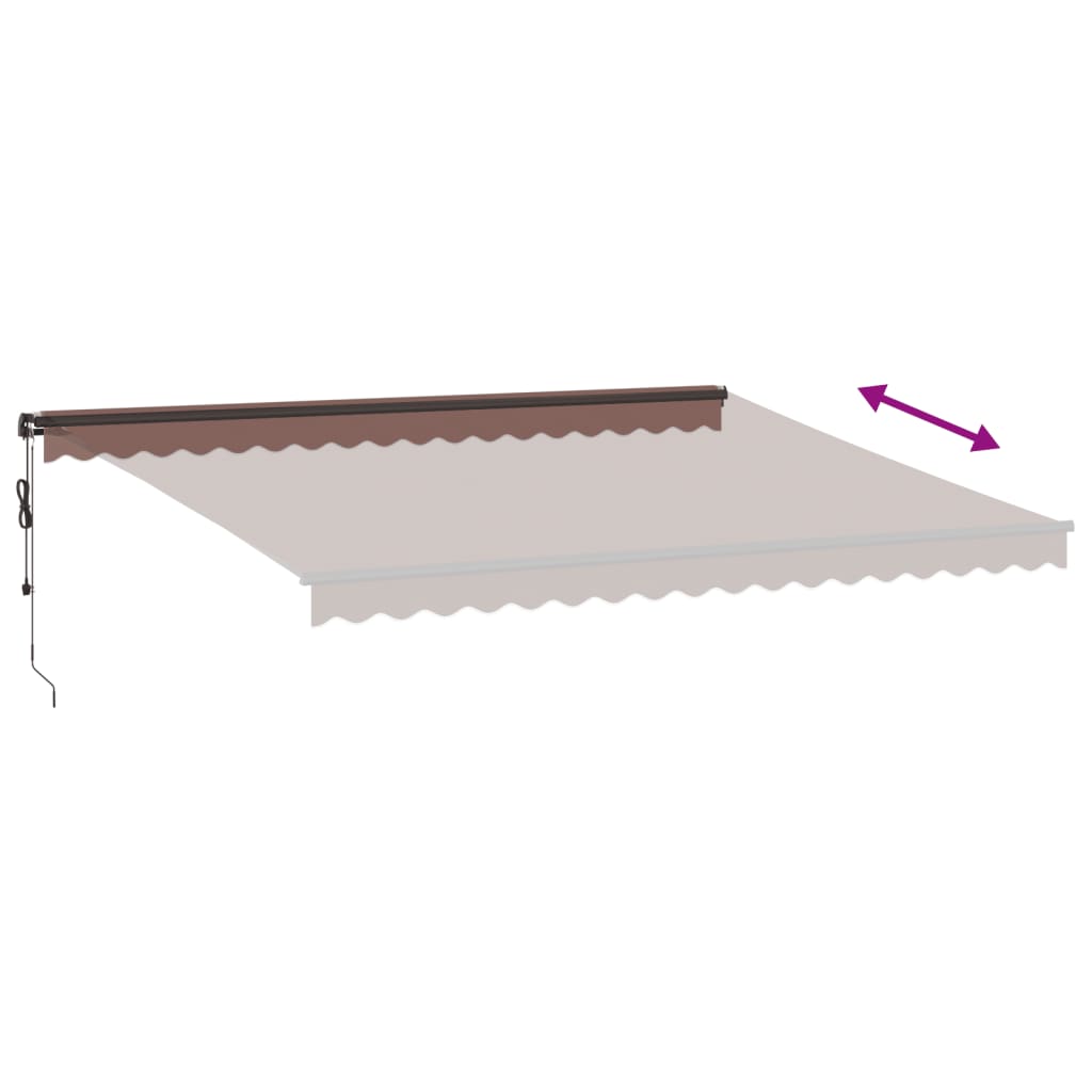 vidaXL Markise Automatisch mit LEDs Braun 450x350 cm