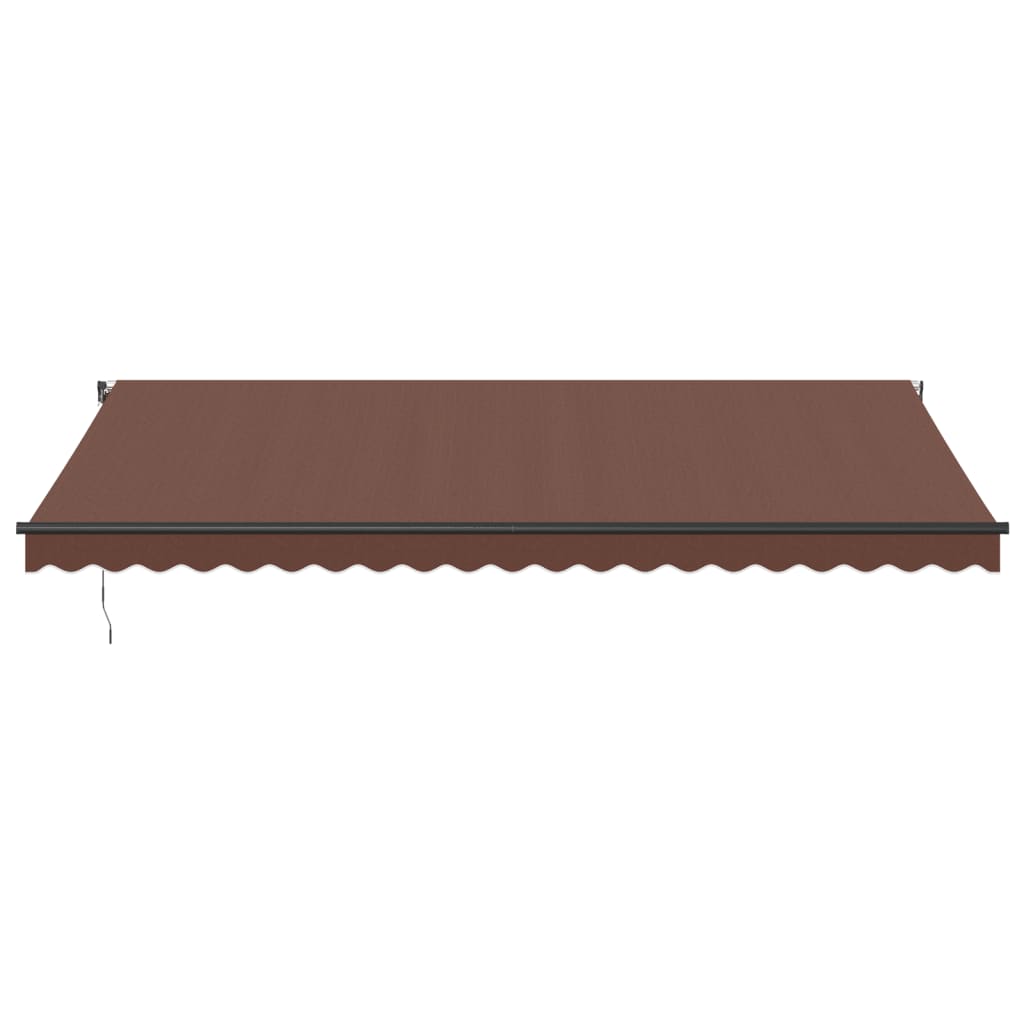 vidaXL Markise Automatisch mit LEDs Braun 500x350 cm