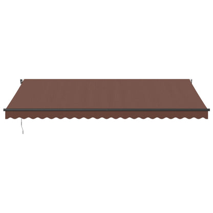vidaXL Markise Automatisch mit LEDs Braun 500x350 cm