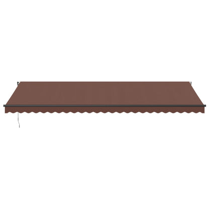 vidaXL Markise Manuell mit LEDs Braun 600x350 cm