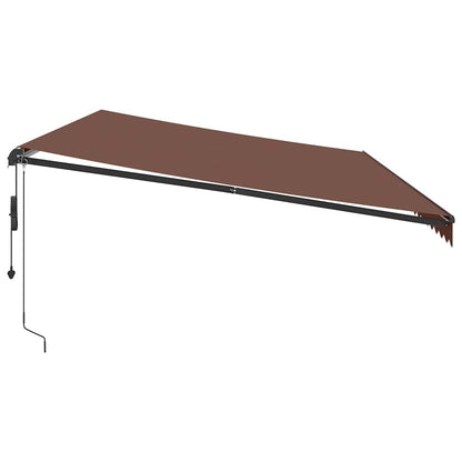 vidaXL Auvent automatique marron 600x350 cm
