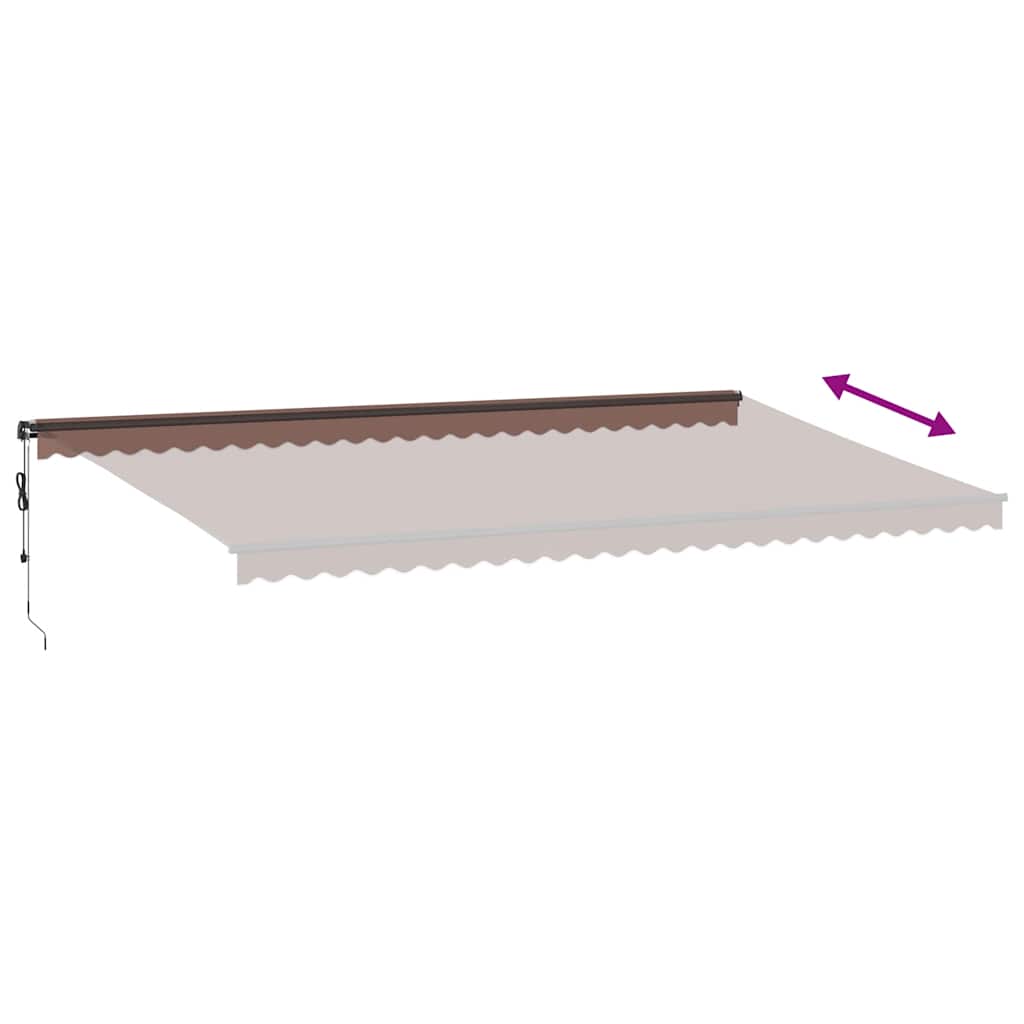 vidaXL Auvent automatique marron 600x350 cm