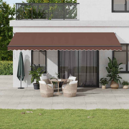 vidaXL Auvent automatique marron 600x350 cm