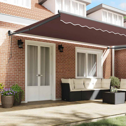 vidaXL Store banne motorisé marron 500x300 cm