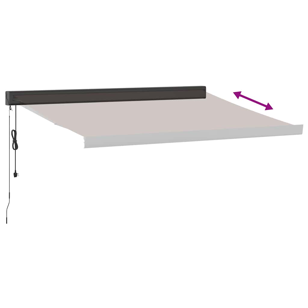 vidaXL Markise Automatisch Braun 350x250 cm