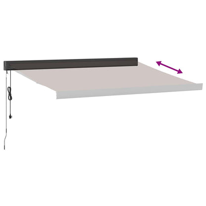 vidaXL Markise Automatisch Braun 350x250 cm