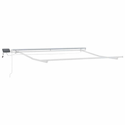 vidaXL Markise mit LED-Beleuchtung Manuell Anthrazit & Weiß 300x250 cm