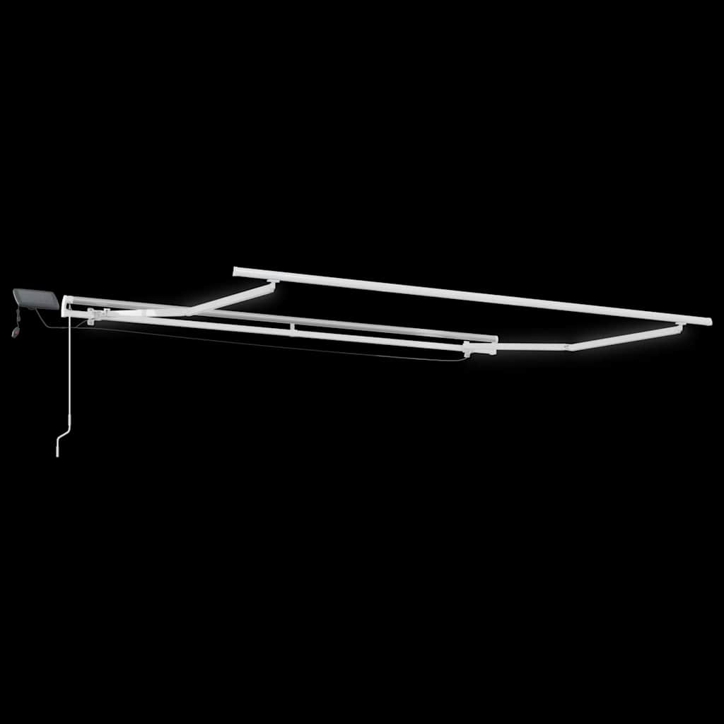vidaXL Markise mit LED-Beleuchtung Manuell Anthrazit & Weiß 300x250 cm