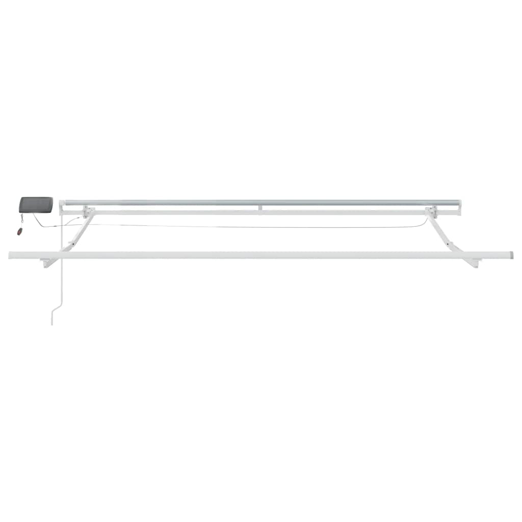 vidaXL Markise mit LED-Beleuchtung Manuell Anthrazit & Weiß 300x250 cm