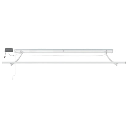 vidaXL Markise mit LED-Beleuchtung Manuell Anthrazit & Weiß 300x250 cm