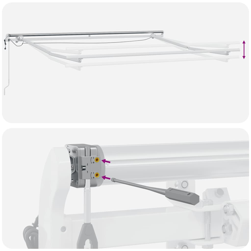 vidaXL Markise Automatisch mit LED Anthrazit & Weiß 300x250 cm