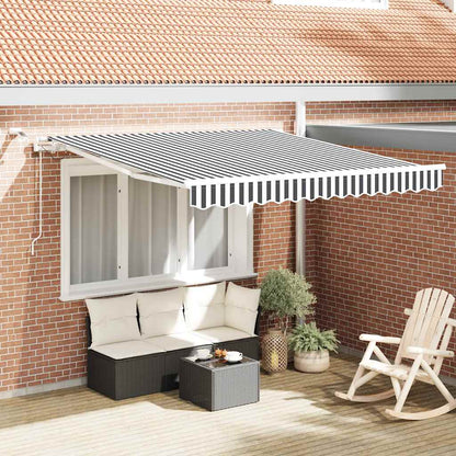 vidaXL Markise Automatisch mit LED Anthrazit & Weiß 300x250 cm