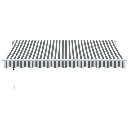 vidaXL Markise Automatisch mit LED Anthrazit & Weiß 350x250 cm