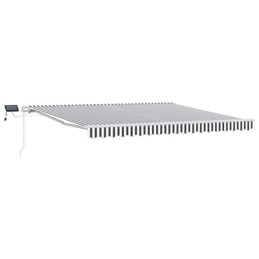 vidaXL Markise Manuell mit LED Anthrazit & Weiß 400x300 cm