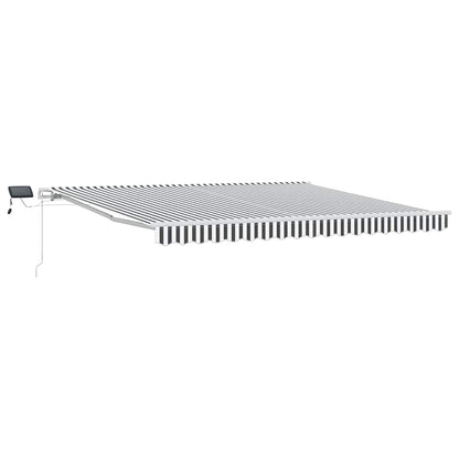 vidaXL Markise Manuell mit LED Anthrazit & Weiß 400x300 cm