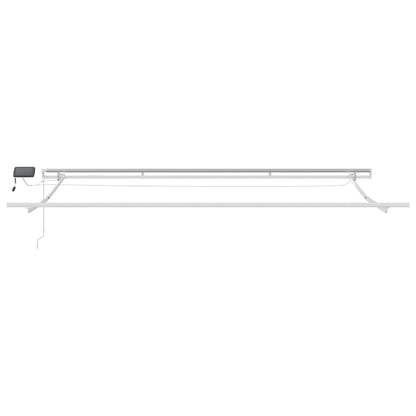 vidaXL Markise Manuell mit LED Anthrazit & Weiß 400x300 cm