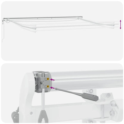 vidaXL Markise Automatisch mit LED Anthrazit & Weiß 450x300 cm