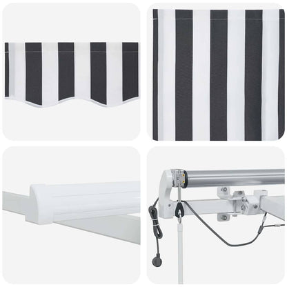 vidaXL Markise Automatisch mit LED Anthrazit & Weiß 500x300 cm