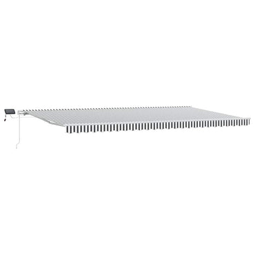 vidaXL Markise Manuell mit LED Anthrazit & Weiß 600x300 cm