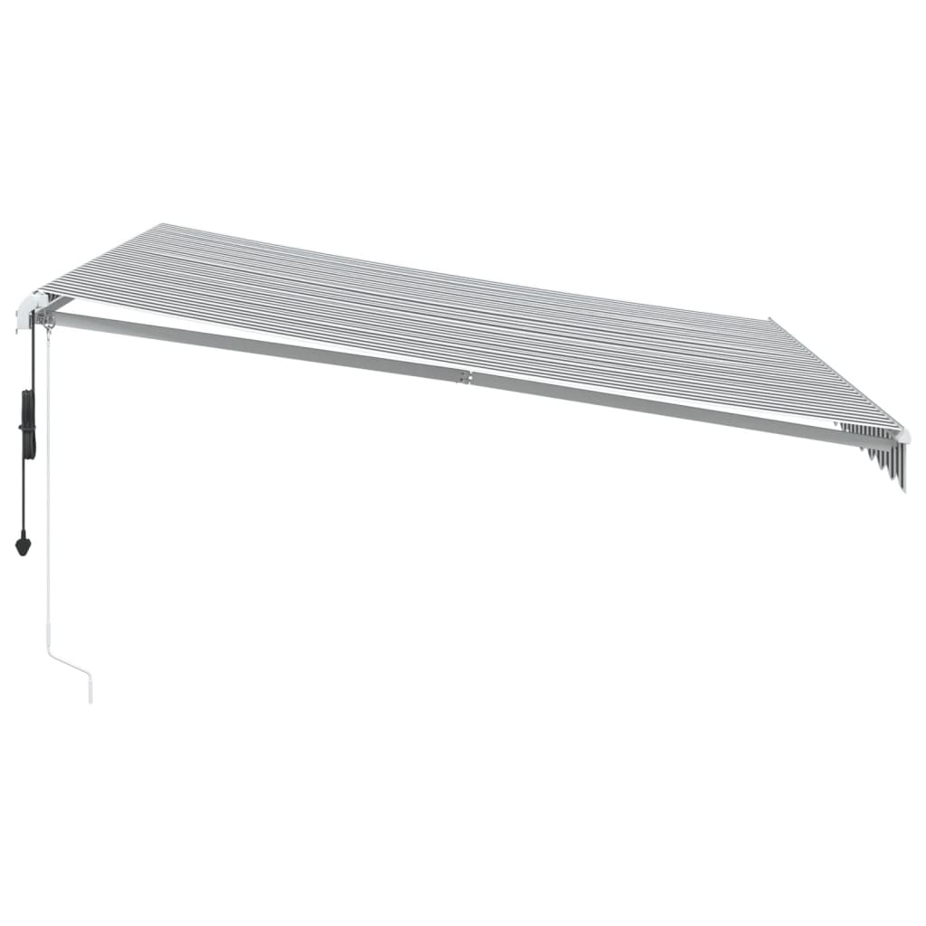 vidaXL Markise Automatisch mit LED Anthrazit & Weiß 400x350 cm