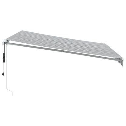 vidaXL Markise Automatisch mit LED Anthrazit & Weiß 400x350 cm