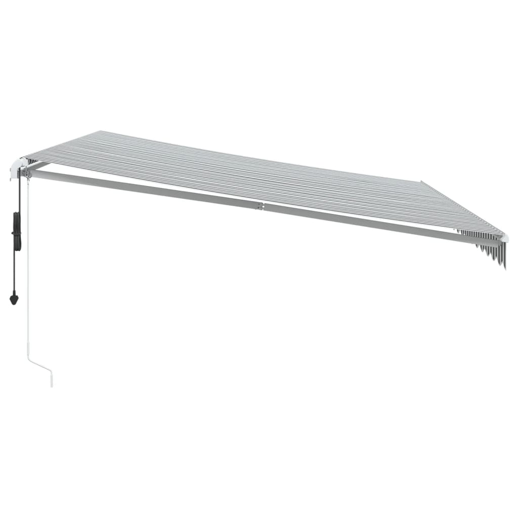 vidaXL Markise Automatisch Anthrazit & Weiß 450x350 cm