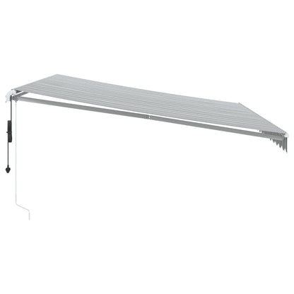 vidaXL Markise Automatisch Anthrazit & Weiß 450x350 cm