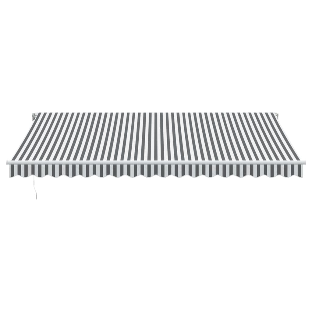 vidaXL Markise Automatisch mit LED Anthrazit & Weiß 450x350 cm
