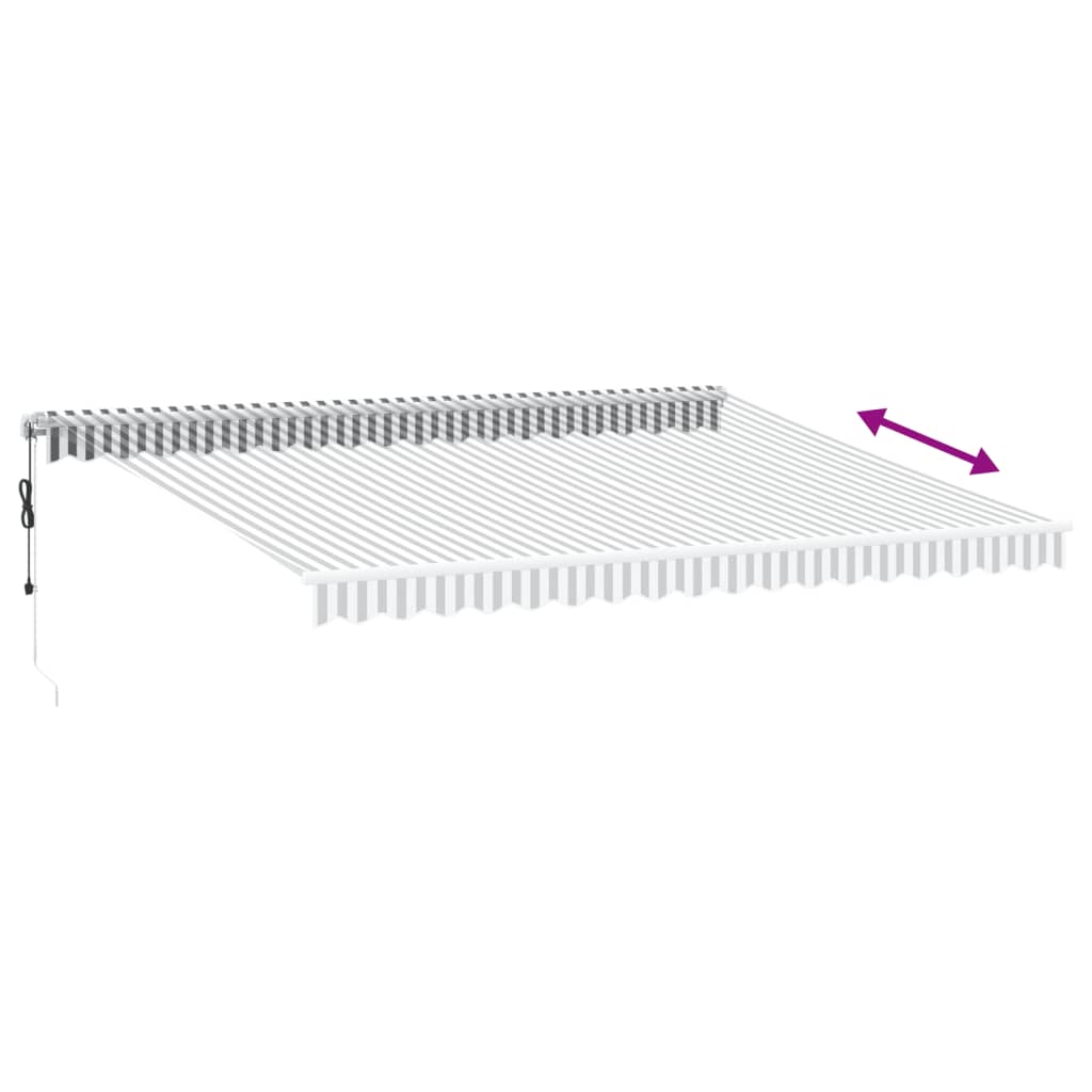 vidaXL Markise Automatisch mit LED Anthrazit & Weiß 450x350 cm