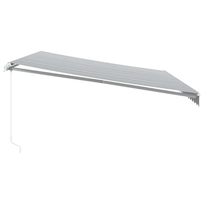 vidaXL Markise Manuell mit LED Anthrazit & Weiß 500x350 cm