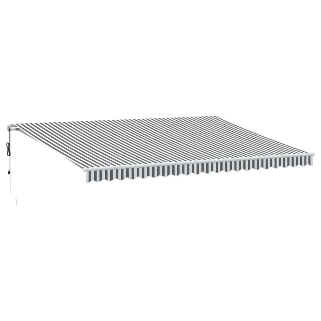 vidaXL Markise Automatisch Anthrazit & Weiß 500x350 cm